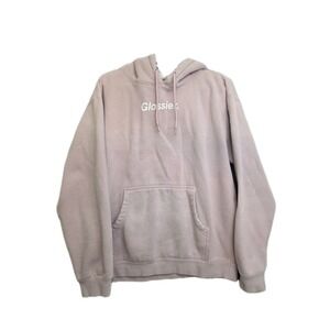 Glossier Original Pink Long Sleeve Hoodie Women's MEDIUM